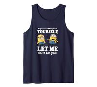 Despicable Me Minions Stuart & Dave Let Me Laugh For You Camiseta sin Mangas, Hombre, Azul Marino, S