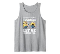 Despicable Me Minions Stuart & Dave Let Me Laugh For You Camiseta sin Mangas, Hombre, Gris Jaspeado, XL