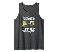 Despicable Me Minions Stuart & Dave Let Me Laugh For You Camiseta sin Mangas, Hombre, Jaspeado Oscuro, M