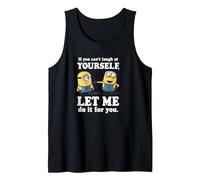 Despicable Me Minions Stuart & Dave Let Me Laugh For You Camiseta sin Mangas, Hombre, Negro, S