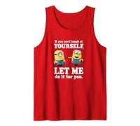 Despicable Me Minions Stuart & Dave Let Me Laugh For You Camiseta sin Mangas, Hombre, Rojo, XXL