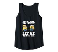 Despicable Me Minions Stuart & Dave Let Me Laugh For You Camiseta sin Mangas, Mujer, Negro, XL