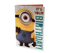 Despicable Me SC191 - Tarjeta de cumpleaños con sonido, diseño Minions