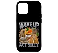 Despierta Acto Tonto Divertido Capybara Meme Bootleg Y2K Gráfico Carcasa para iPhone 12/12 Pro