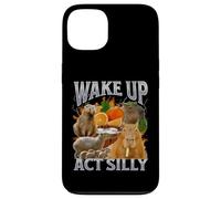 Despierta Acto Tonto Divertido Capybara Meme Bootleg Y2K Gráfico Carcasa para iPhone 13