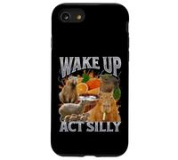 Despierta Acto Tonto Divertido Capybara Meme Bootleg Y2K Gráfico Carcasa para iPhone SE (2020) / 7 / 8