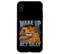 Despierta Acto Tonto Divertido Capybara Meme Bootleg Y2K Gráfico Carcasa para iPhone XS Max