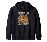 Despierta Acto Tonto Divertido Capybara Meme Bootleg Y2K Gráfico Sudadera con Capucha