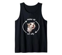 Despierta Acto Tonto Divertido Gato Gatito Meme Lover Camiseta sin Mangas