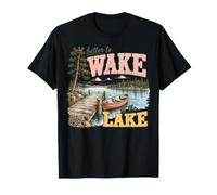 Despierta en el Lago: Decoración de Aventura Exterior Camiseta