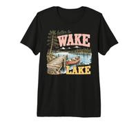 Despierta en el Lago: Decoración de Aventura Exterior Camiseta Premium