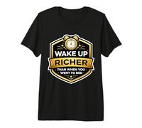 Despierta más Rico y Luego te fuiste a la Cama Libertad financiera Fuego Camiseta Premium