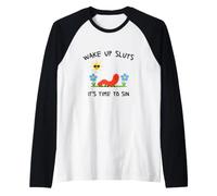 Despierta Zorras Es Hora De Pecar Camiseta Manga Raglan