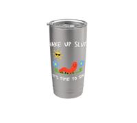 Despierta Zorras Es Hora De Pecar Vaso térmico de acero inoxidable de doble pared