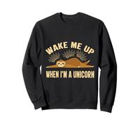 Despiértame Cuando Soy un Unicornio Peluche Pijama Perezoso Sudadera
