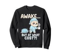 Despierto Pero A Qué Costo Perezoso Café Cerebro Divertido Cansado Sudadera