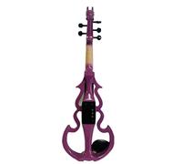 Desplazamiento de dragón tallado marca púrpura 5 cuerdas 4/4 violín eléctrico, madera maciza
