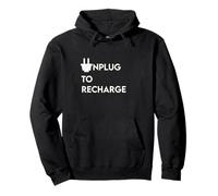 DESPLAZAR para RECARGAR - Positive Tech Yoga Holistic Detox Peace Sudadera con Capucha