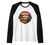 Despliegue de The Wee Woos Funny 911 Chiste del despachador de Emergencia Camiseta Manga Raglan