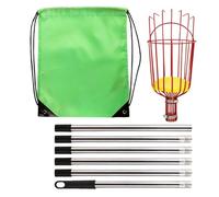 Desplumador de frutas telescópico portátil con mango ergonómico para recoger aguacates, pera, mandarina, aguacates, recogida de frutas, recogedor telescópico, desplumador extensible