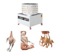 Desplumadora de pollos, de 50 L de capacidad, de acero inoxidable, con ruedas, para desplumar rápidamente pollos, aves, patos, codornices y palomas