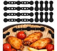 DESPOINA 12 Piezas Hebillas Magnéticas de Silicona, Para Freidora de Aire Caliente Juego de Hebilla de Silicona, Imanes para Papel de Horno Airfryer, para Prevenir que el Papel Cubra Alimentos