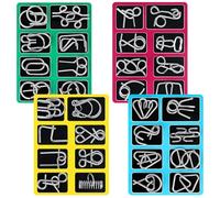 DESPOINA 32 Piezas Rompecabezas de Metal, Rompecabezas Brain Teaser Puzzle, Juegos de Ingenio Metal Classic Mini IQ Puzzle, Juguetes Inteligencia Educativos Regalo para Niños, Adultos