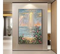 'Después de la lluvia, el cielo está despejado' Cuadro decorativo de pared con paisaje, lienzo impreso, póster para el hogar, sala de estar o bar (70x100CM/Sin marco)