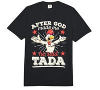 Después de Que Dios me Hizo Dijo Que Tada Feliz Pollo Gallo Divertido Comfort Colors Adult Heavyweight T-Shirt