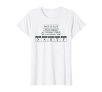 Después del Lunes Martes Calendario Dice WTF Graphic Camiseta gráfica económica, Mujer, Blanco, M
