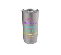 Después Lunes Martes WTF Funny Work Humor Vaso térmico de acero inoxidable de doble pared