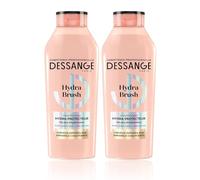 DESSANGE - Champú Hydra-Protective Hydra Brush - Enriquecido con ácido hialurónico y aceite de rosa - Hidrata y protege - Cabello expuesto a aparatos de calefacción - 2 x 280 ml
