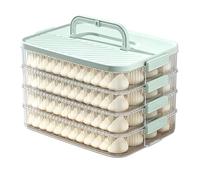 Dessert Carrier Container - 4-Layer Dumpling Keeper Box With Handle - 11.61×8.27×7.48 Inches Food Storage Container | For Home Kitchen Dining Room Picnic Camping Apartment Dumplings Biscuits Cheese