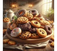 Dessert Cookie Kitchen 1000 Piece Jigsaw Puzzles for Adults 65x65cm, Adult Jigsaw Puzzles 1000 Pieces, Challenging&Brainteasing Puzzle Family Games, Beautiful Decoration Puzzle