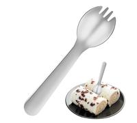 Dessert Spork - Mirror Polished Tasting Spoons, Integrated Salad Fork Utensils with Sturdy Ergonomic Handles, Heavy Duty Metal Flatware, Ideal for Fried Rice Cutlets Cafes Workplaces
