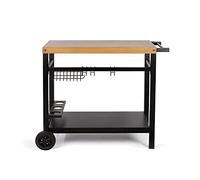 Desserte pour plancha - LIVOO - GS131 - Métal - Noir - 85 x 50 cm - Range bouteille