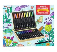 Dessin et coloriage enfant Djeco Coffret feutres pinceaux 24 pièces