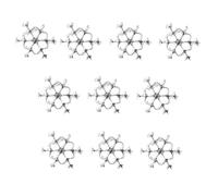 Destaca entre la multitud con 10 piezas de arte de uñas 3D de aleación con copos de nieve adornos de uñas y decoraciones de uñas de moda