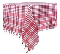DESTALYA Manteles rústicos a Cuadros de 160 cm, Rectangular, 100% algodón, Mantel de pícnic, Kareli Masa Ortusu, Sofra, Piknik ortusu (Rojo 160 cm)