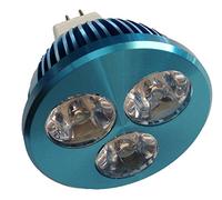 Destello S.L. - Dicroica Led Mr16 - G5.3 3W Luz Cálida Carcasa Azul Bridgelux