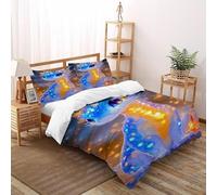 Destellos de dragón Funda Edredon 3 Piezas 3D Estampado Animal Theme Marine Animal Space Theme con Cremallera Y Funda De Almohada Double(200x200cm) Microfibra Juego De Cama para