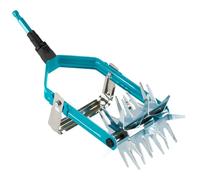 Desterronador-escardilla combisystem Gardena: escardilla para mullir y preparar siembra, ancho 14 cm, acero de calidad, recubierta con plástico termoestable, ruedas en estrella galvanizadas (3195-20)