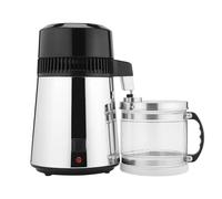 Destilador de Agua 4 L Máquina de Agua Destilada 750 W Máquina de Destilar Agua Interior de Acero Inoxidable Alimentario Contenedor de Plástico para Oficinas/Casas/Viajes (Negro)