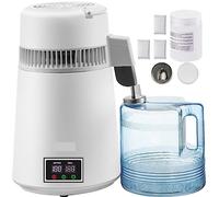 Destilador de agua pura 4L, filtro destilada Dental, purificador eléctrico destilación, botella for oficinas, uso doméstico Para principiantes y uso doméstico(Bianco)