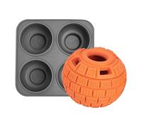 Destinador De Juguetes Para Perros - Alimentador De Bola De Silicona Rompecabezas Con Bandeja De 4 Cavidad | Gelsing Slow Food Training Toy For Agressive Chewers, Interactive Small Dog Snack Game For