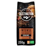 Destination - Café Ecológico Comercio Justo en Grano - 1 kg - Café Especialidad 100% Pur Arábica - Café Orgnánico - Tostado Artesanalmente - Ideal solo o con leche - Intensidad Muy Alta
