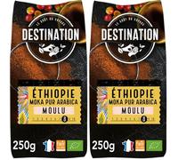Destination - Café Ecológico Molido de Origen Etíope - 250 g (Paquete de 2)