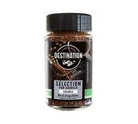 Destination - Café Ecológico Soluble Liofilizado - Bote de 100 g - Sin Azúcar Añadido - Apto para Veganos - Libre de Gluten - Café de Especialidad 100% Pur Arábica - Tostado Artesanalmente
