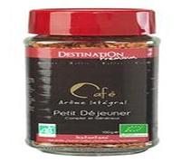 Destination - Café Ecológico Soluble Liofilizado para Desayuno - Bote de 100 g - Sin Azúcar Añadido - Libre de Gluten - Café de Especialidad Pur Arábica - Tostado Artesanalmente en Francia
