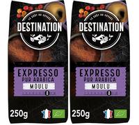 Destination Café Espresso 100% Arábica Bio 260 g (Paquete de 2)